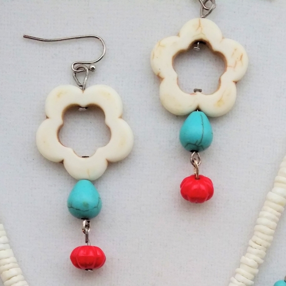 Vintage Puka Choker Bracelet earrings Set - Picture 6 of 8